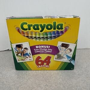 Vintage Crayola 64 Crayons Box Set w/Retired‎ Discontinued Colors - Dandelion
